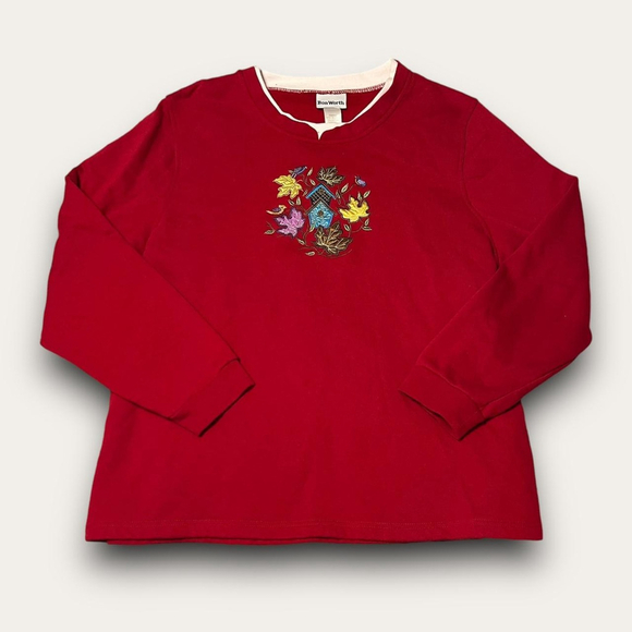 BonWorth Tops - ⭐️ 4 for $20 ⭐️ Vintage Cottagecore Embroidered Sweatshirt Bonworth Size XL